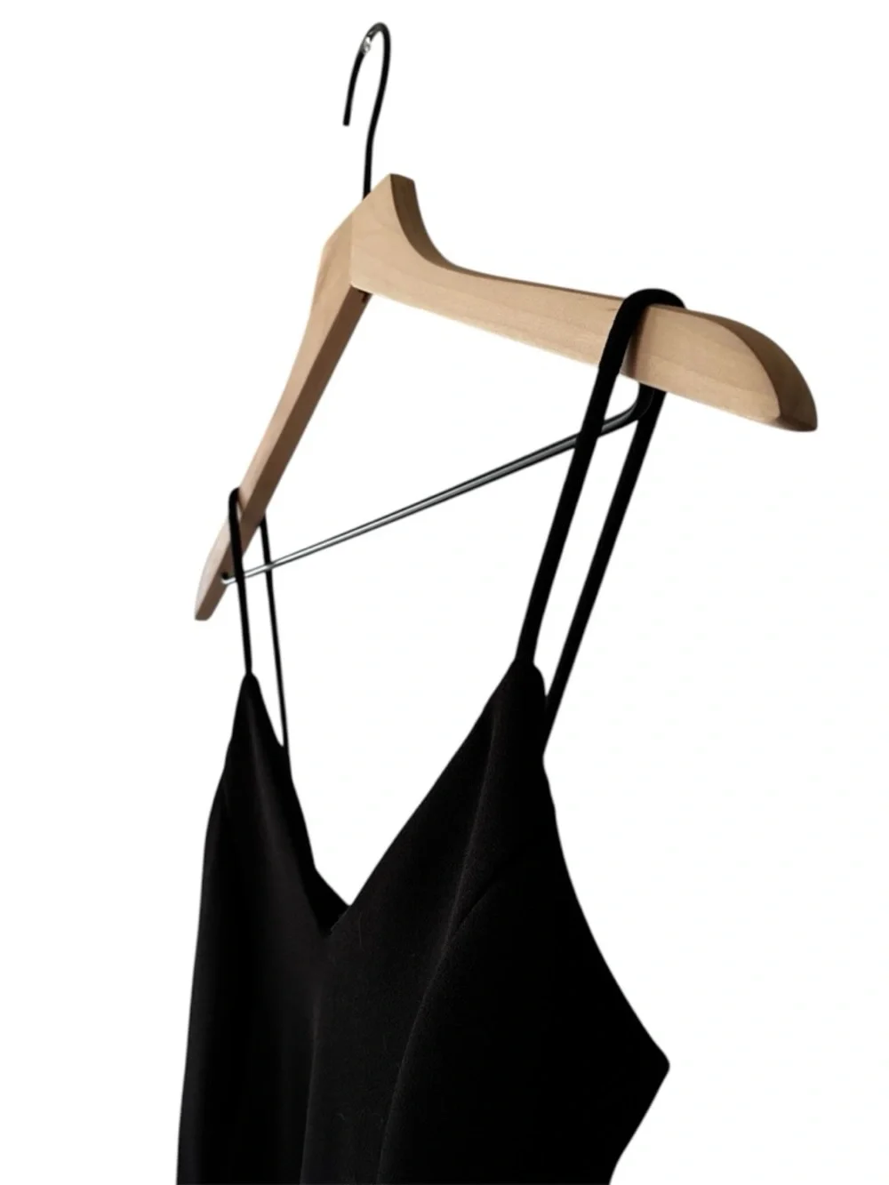 Lulu's Black Midi Spaghetti Strap Dress - Picture 3 of 5